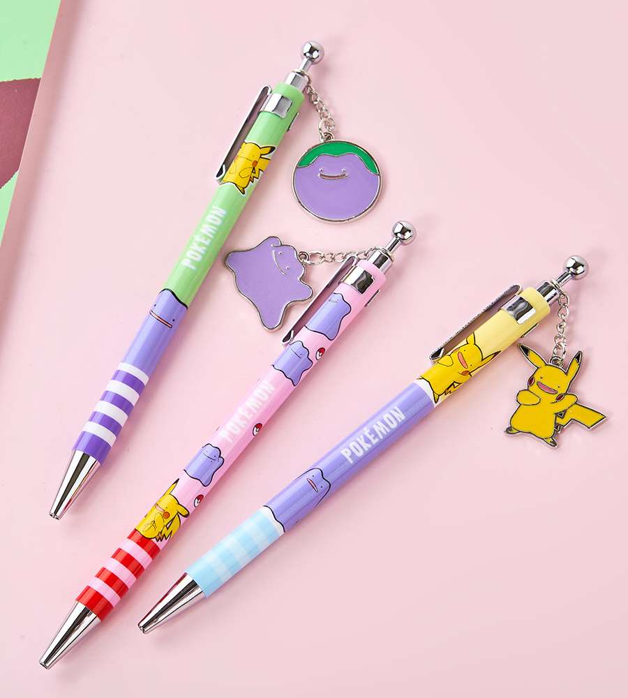 Pokemon Ditto Transformed into Pikachu Character Metal Mascot Sharp 3-Piece Set 132082