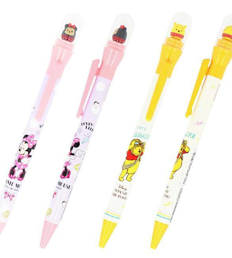 Disney Minnie Mouse and Winnie the Pooh Character Spinning Dome Figure Ballpoint Pen & Mechanical Pencil (Season 2)