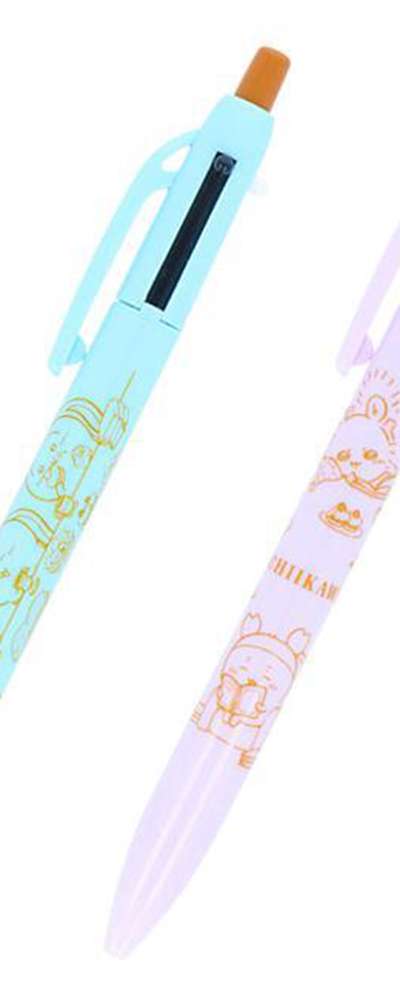 Chiikawa Character Mechanical Pencil & 2-Color Ballpoint Pen (Tea Time)