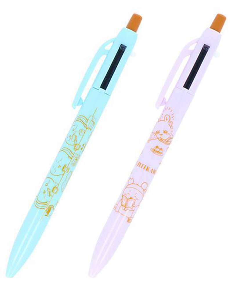 Chiikawa Character Mechanical Pencil & 2-Color Ballpoint Pen (Tea Time)