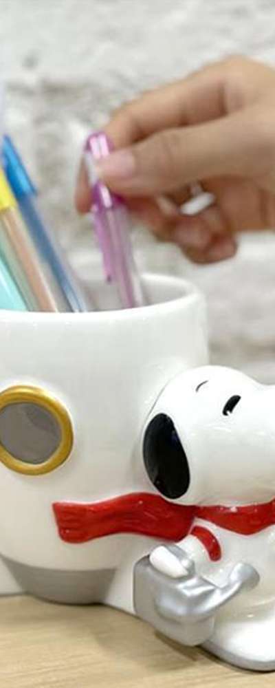 Snoopy Character Pen Holder Pencil Stand (Astronaut) (Unit) 201206