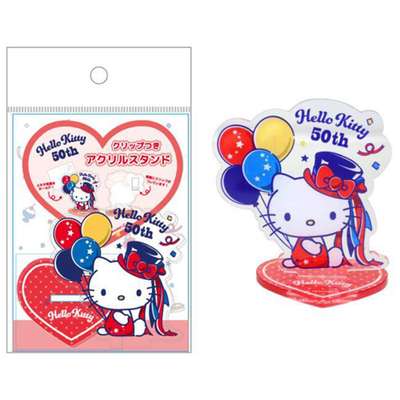 Hello Kitty Character Clip Acrylic Stand (50th Anniversary)