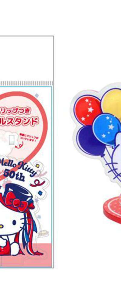 Hello Kitty Character Clip Acrylic Stand (50th Anniversary)