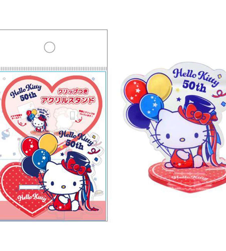 Hello Kitty Character Clip Acrylic Stand (50th Anniversary)