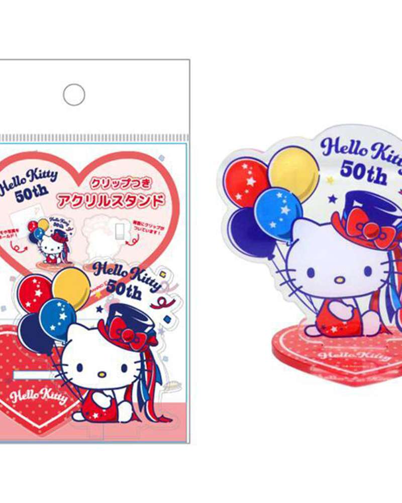 Hello Kitty Character Clip Acrylic Stand (50th Anniversary)