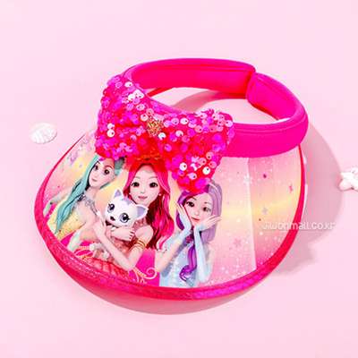 Secret Jouju Character Heart Ribbon Pin Cap Sun Hat 061460