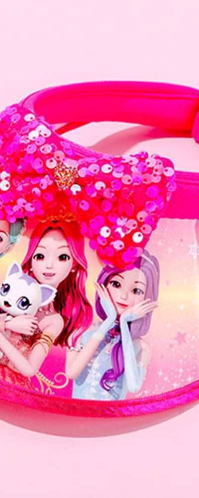 Secret Jouju Character Heart Ribbon Pin Cap Sun Hat 061460