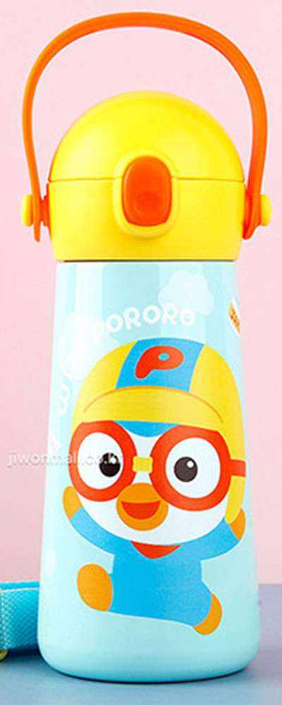 Pororo Character The Bottle Molly One-Touch Double Stainless Steel Straw Water Bottle 460ml 524880