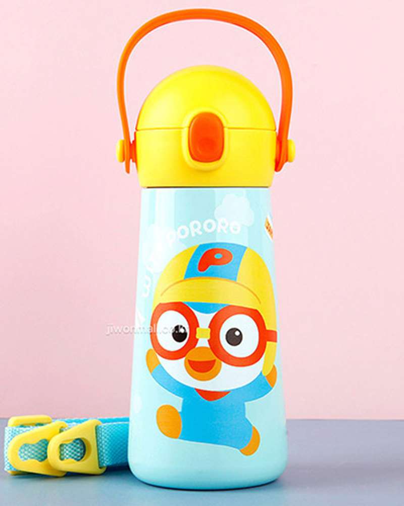 Pororo Character The Bottle Molly One-Touch Double Stainless Steel Straw Water Bottle 460ml 524880