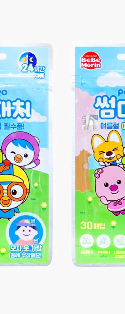 Pororo Character Summer Patch Mosquito Repellent 2-Piece Set 631322