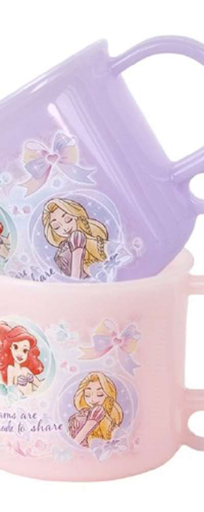 Disney Princess Character Ring Handle Cup 2-Piece Set Water Cup 697067