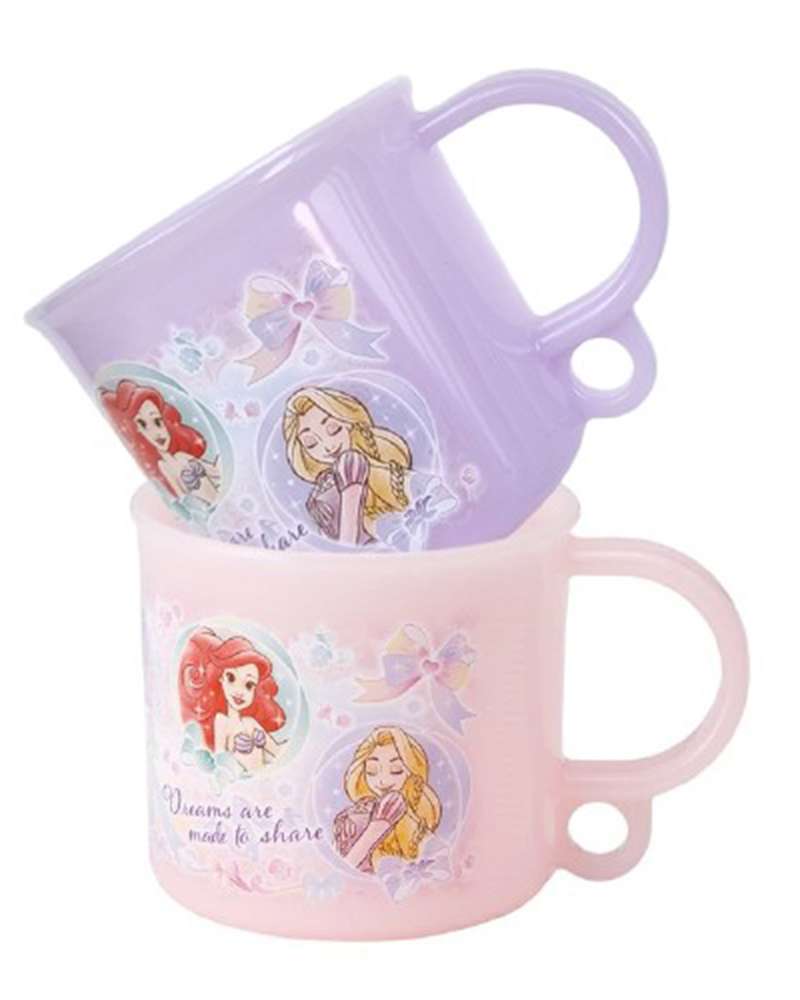 Disney Princess Character Ring Handle Cup 2-Piece Set Water Cup 697067