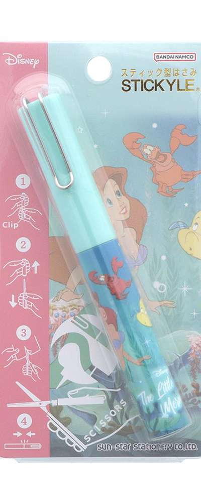 The Little Mermaid Character Portable Stick Scissors (Japan) 731575