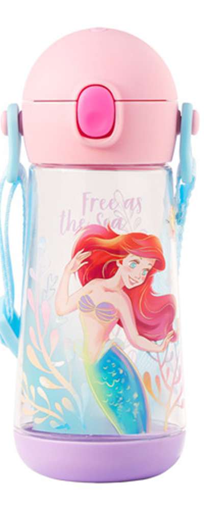 The Bottle Little Mermaid Character One-Touch Shoulder Strap Tritan Water Bottle 583289