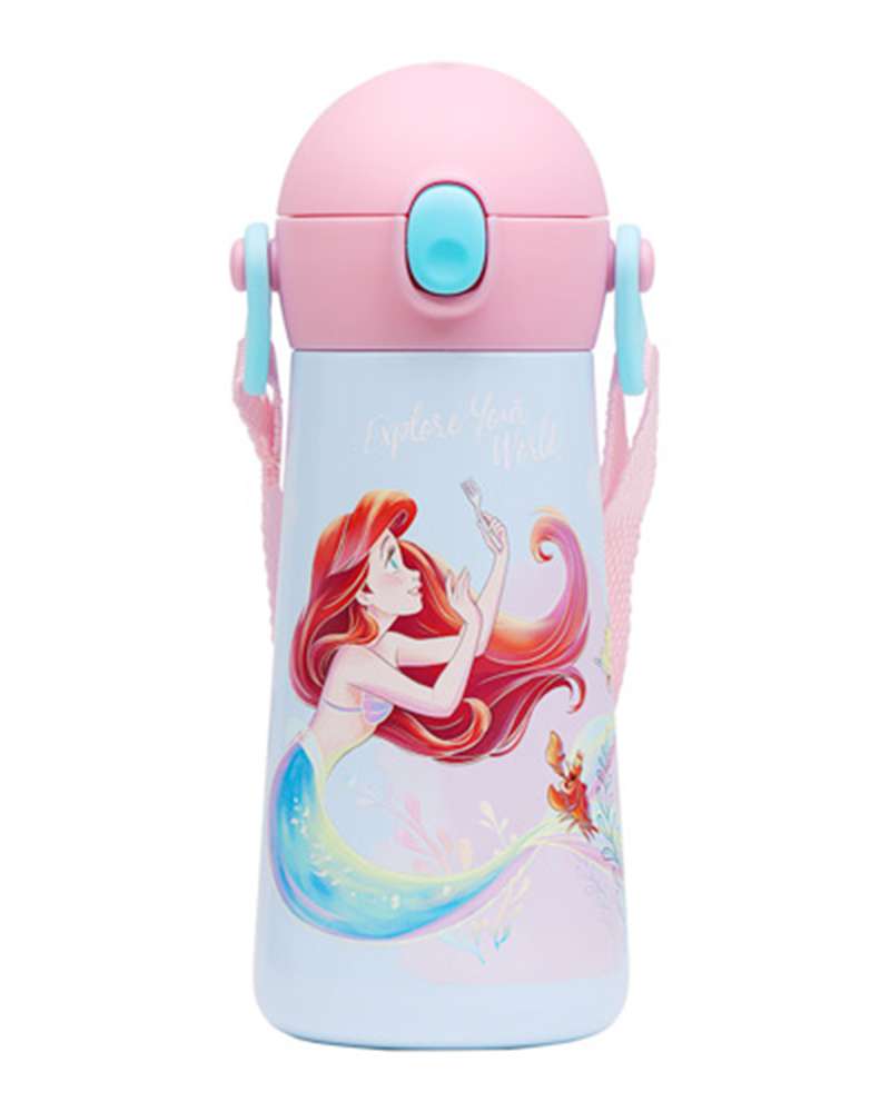 Princess Character Thermo Bottle One-Touch Shoulder Strap Dual Stainless Steel Water Bottle 583272