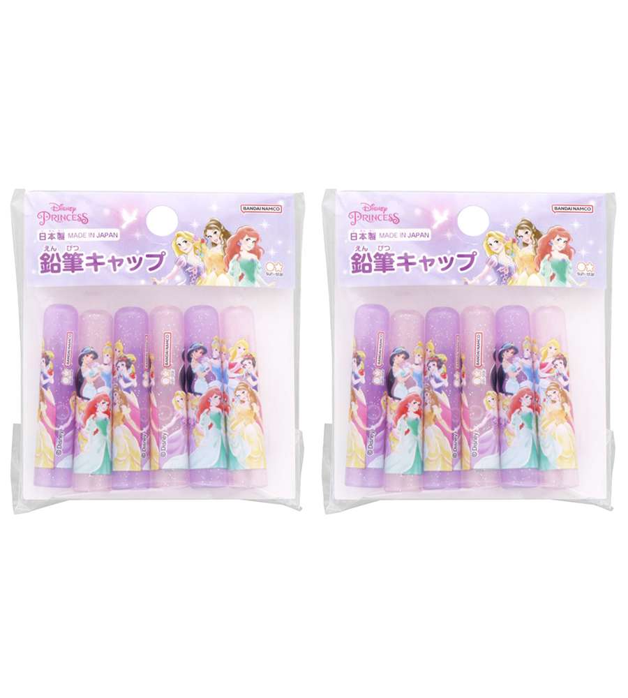 Princess Character Pencil Cap 6-Piece 2-Pack Set (School23)