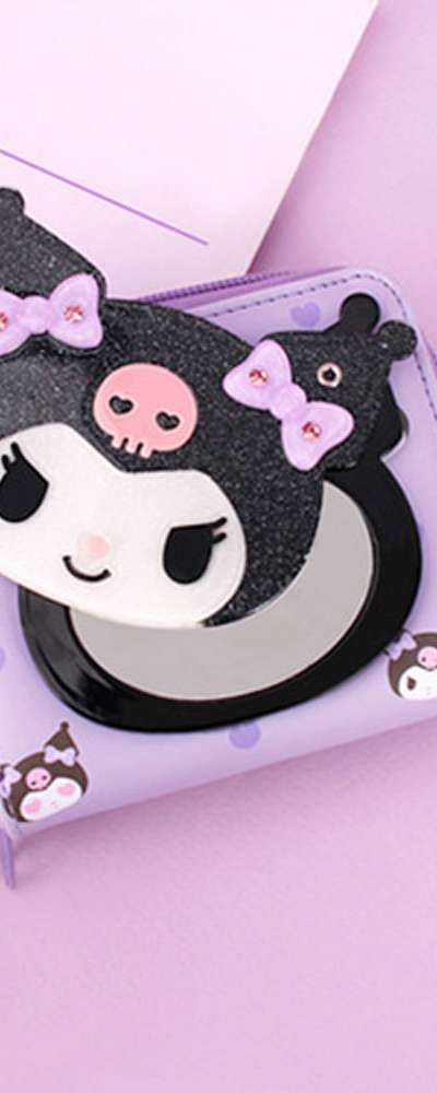 Kuromi Character Cute Mirror Wallet Children's Wallet 771874