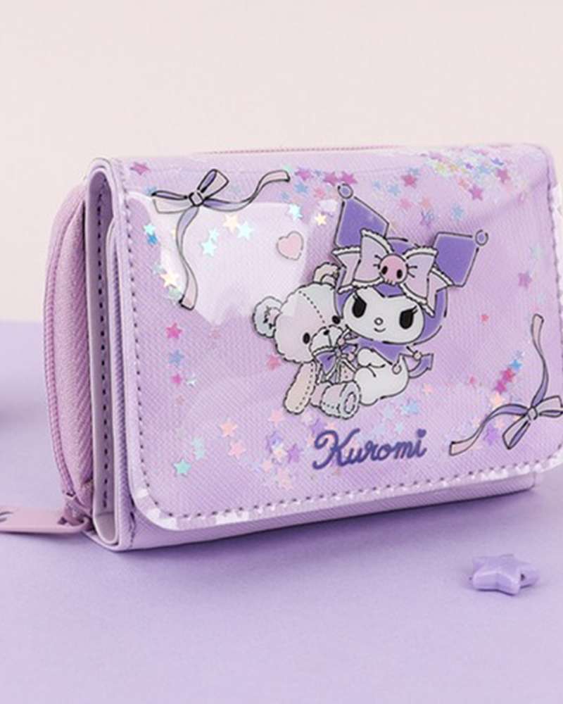 Kuromi Character Happy Sequin Wallet 784959