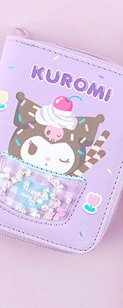 Kuromi Character Sweetie Strap Wallet Kids Wallet 785314