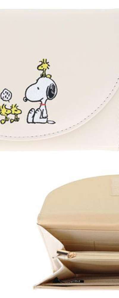 Snoopy Character Accordion Compartment Multi Pouch Card Wallet