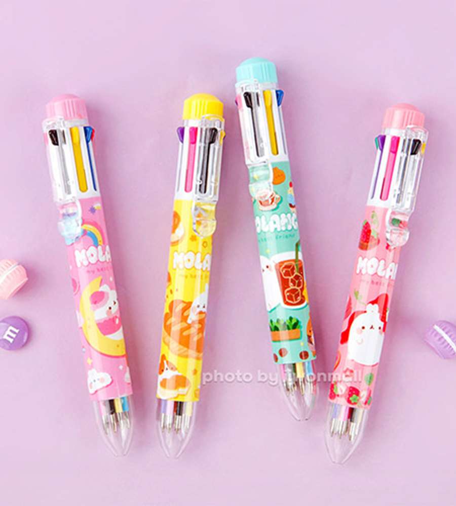 Mollang Character Daily 8-Color Ballpoint Pen 4-Piece Set 021076