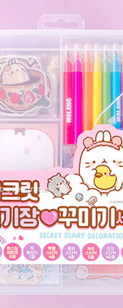 Molang Character Case Secret Diary Decoration Set 022738
