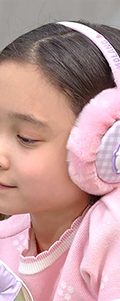Molang Character 3D Kids Ear Warmer (Check) 768843