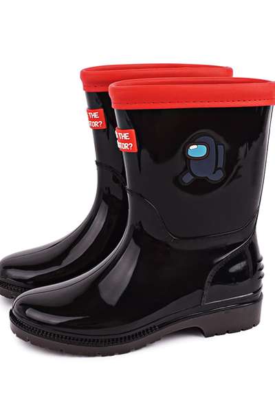 Among Us Crewmate PVC Character Kids Rain Boots (Black) 010273