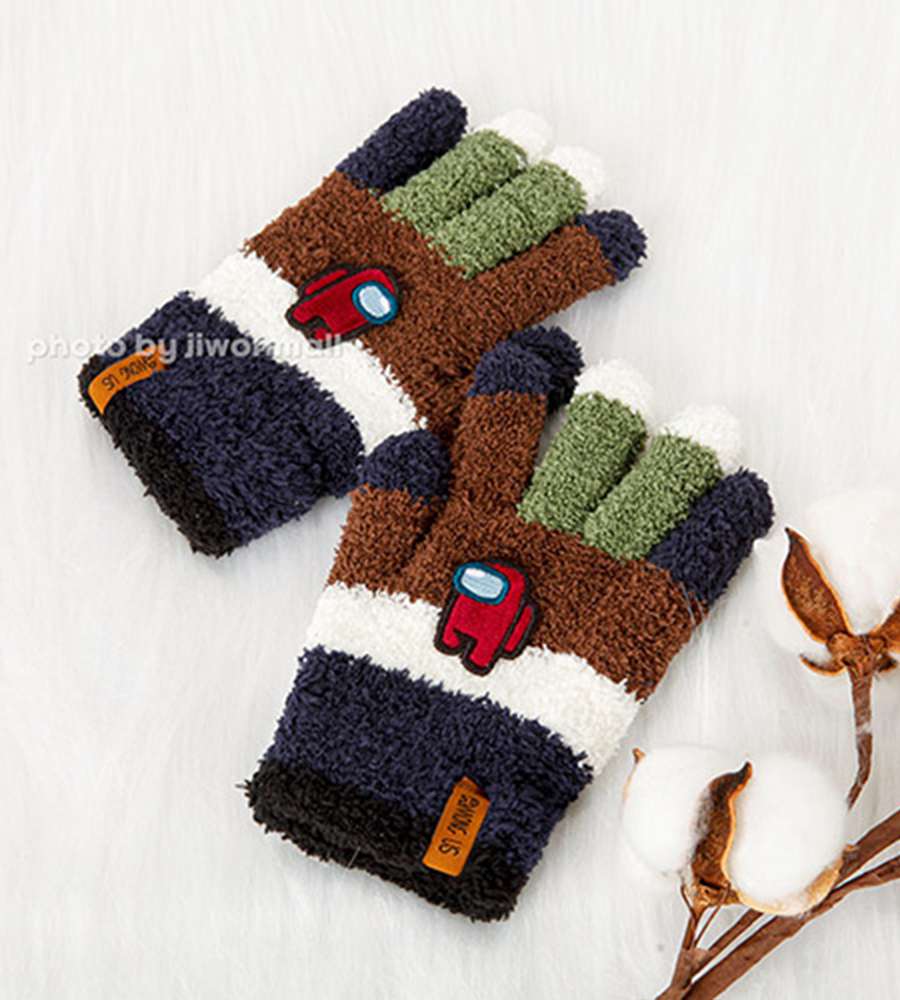 Among Us Character Block Ojii Nalgaesa Gloves Winter Gloves 223150