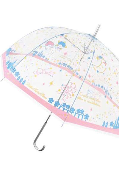 Twin Stars Dome Clear Long Umbrella 60cm (Night Sky)