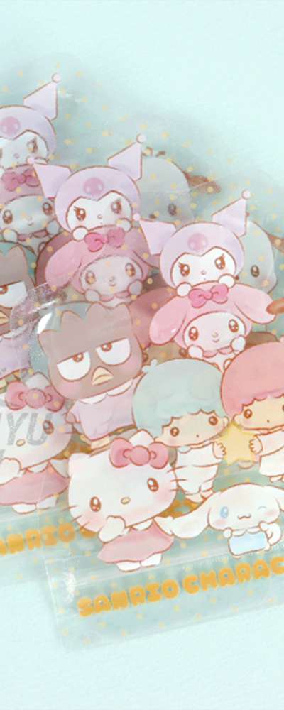 Sanrio Mix Character Die-Cut Fancy Zipper Bag (3 Pieces) 526618