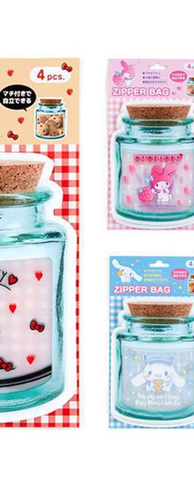 Sanrio Character Canister Zipper Bag 4-Piece Set