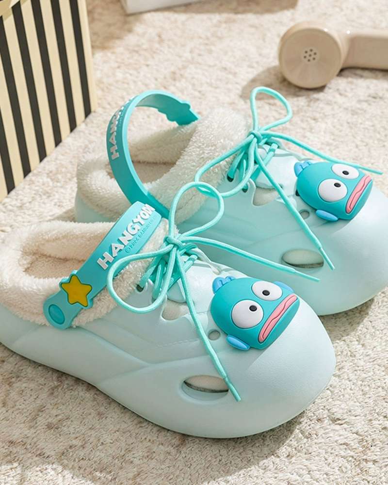 Han Gyodong Character Fluffy Hair Slippers 240mm Indoor Shoes 103139