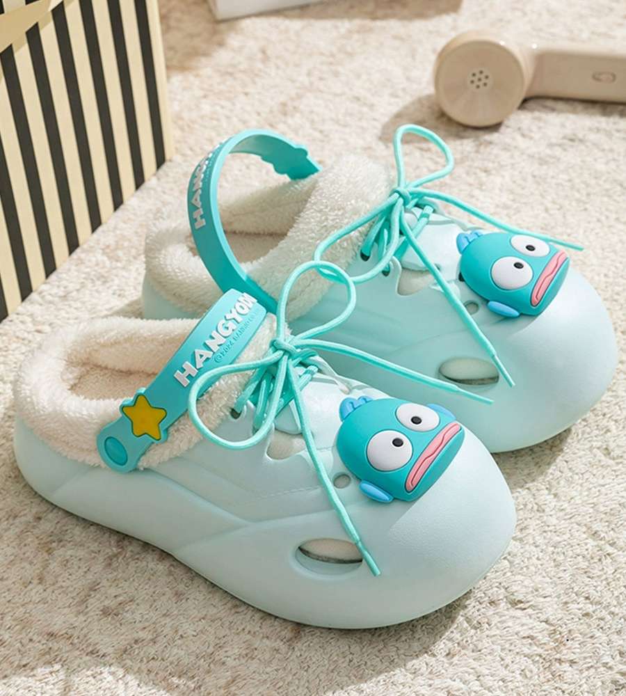 Han Gyodong Character Fluffy Hair Slippers 240mm Indoor Shoes 103139