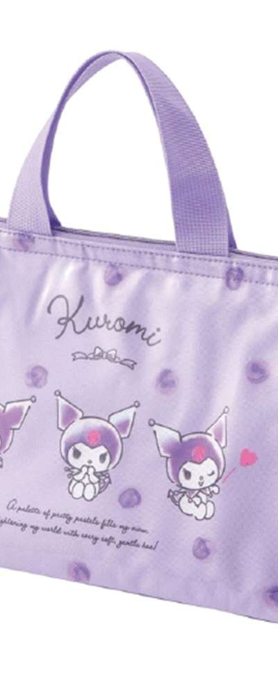 Kuromi Character Watercolor Cosmé Vinyl Cover Insulated Lunch Bag (Model 695179)