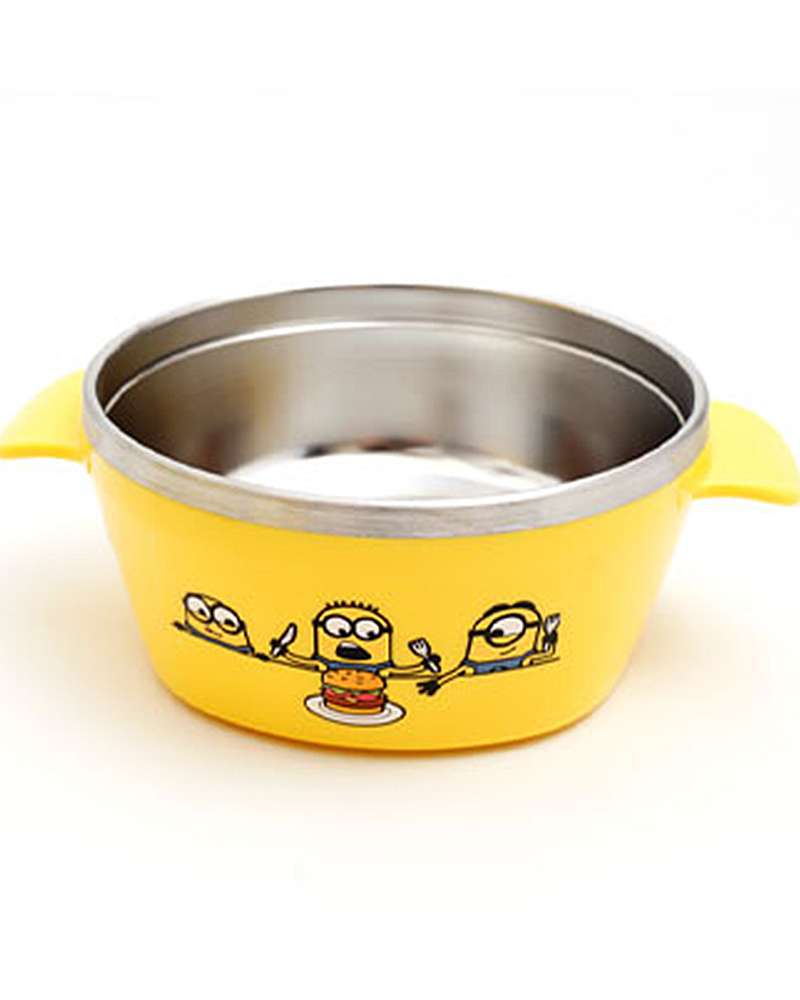 Minions Character Color Stainless Steel Dual-Handle Bowl 380ml 580349