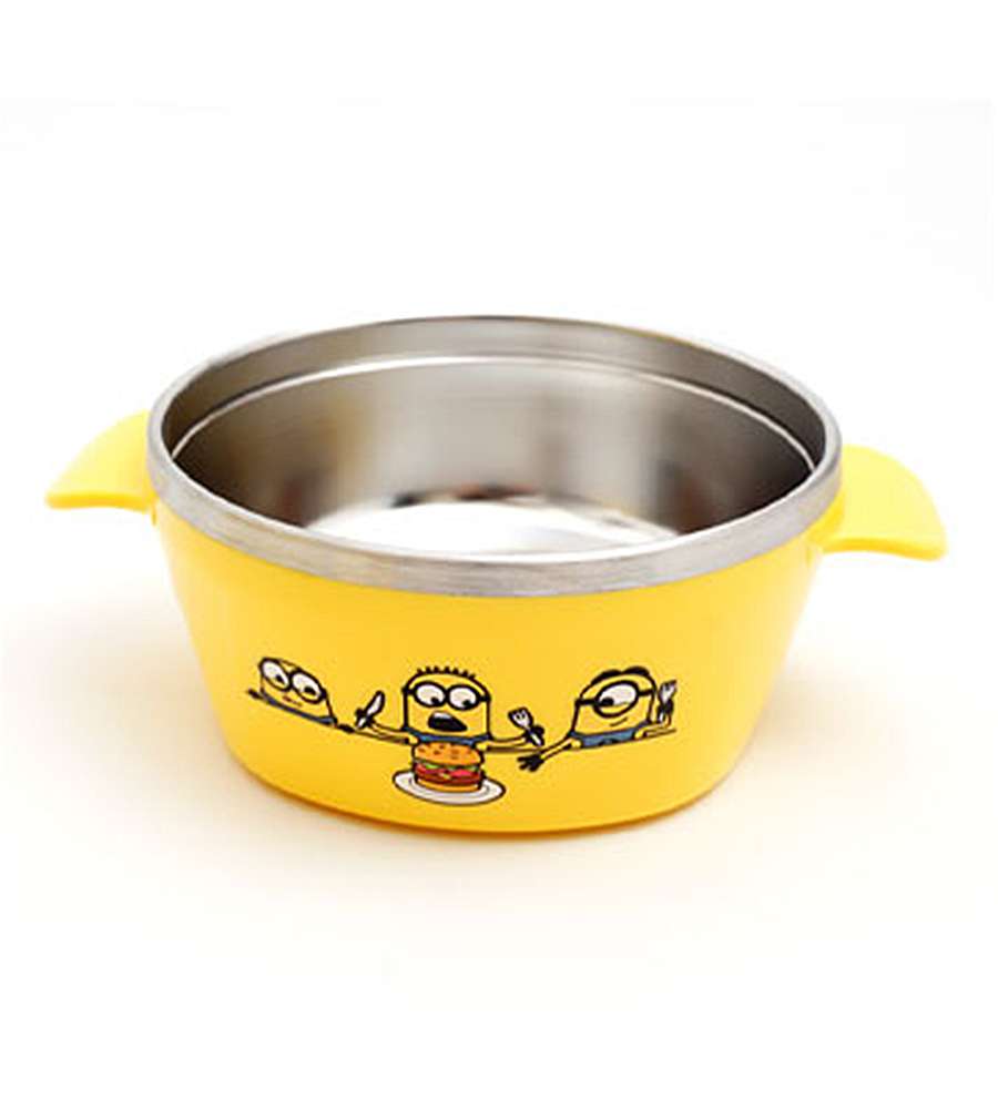 Minions Character Color Stainless Steel Dual-Handle Bowl 380ml 580349