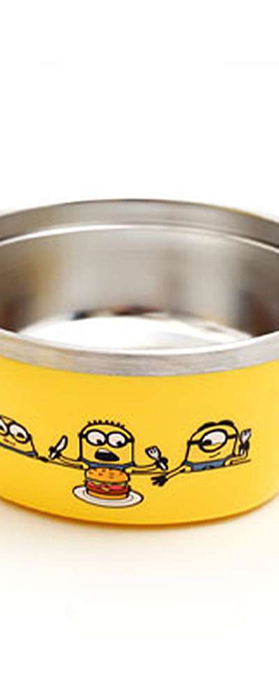 Minions Character Color Stainless Steel Dual-Handle Bowl 380ml 580349
