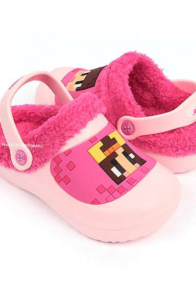 Sandbox Doti & Jamtteul Pink EVA Warm Indoor Slippers for Kids
