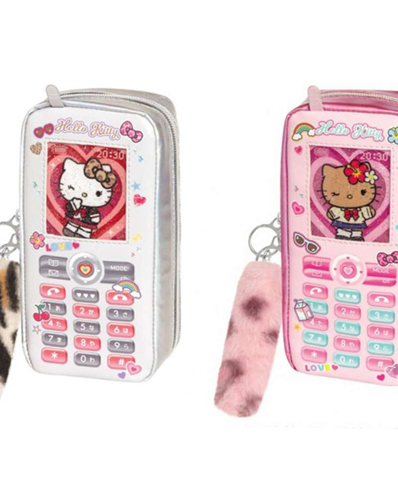 Hello Kitty Character Feature Phone Pen Pouch Plush Pencil Case (After School)
