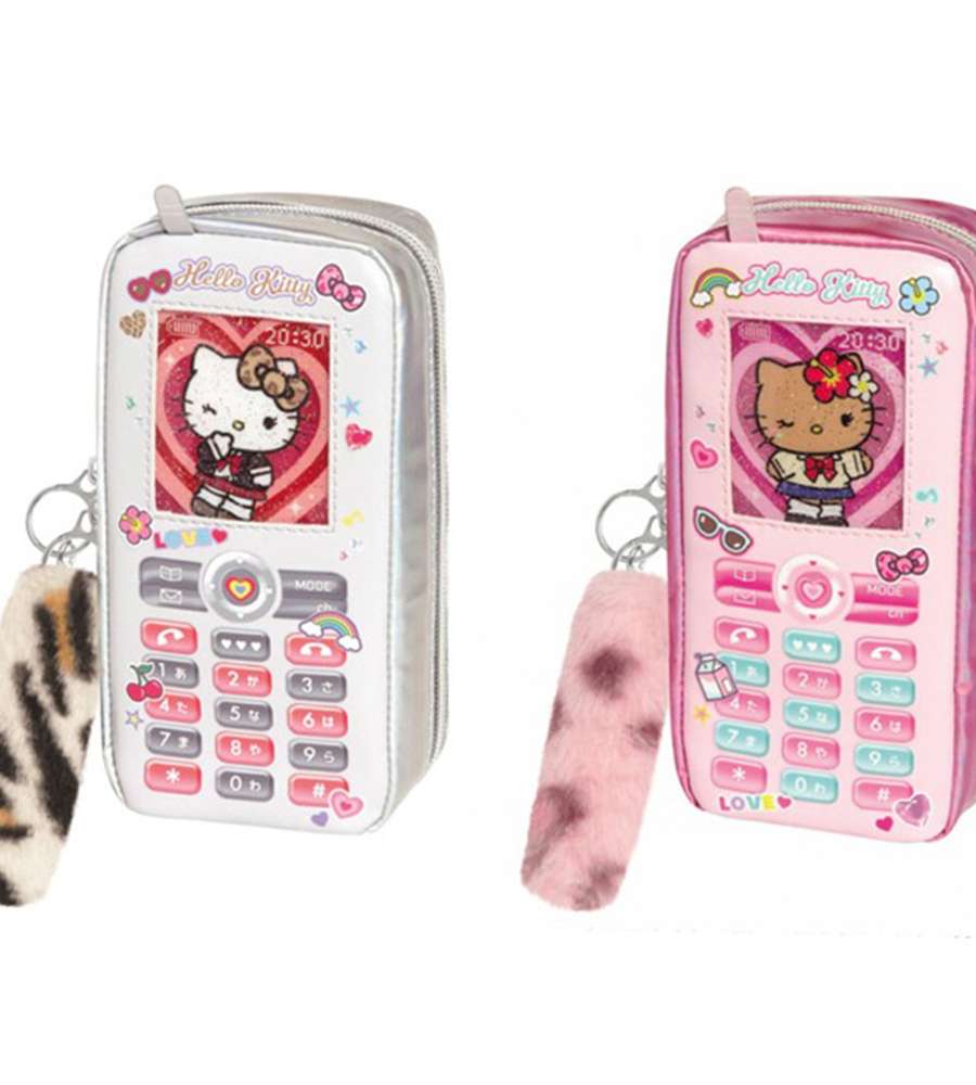 Hello Kitty Character Feature Phone Pen Pouch Plush Pencil Case (After School)