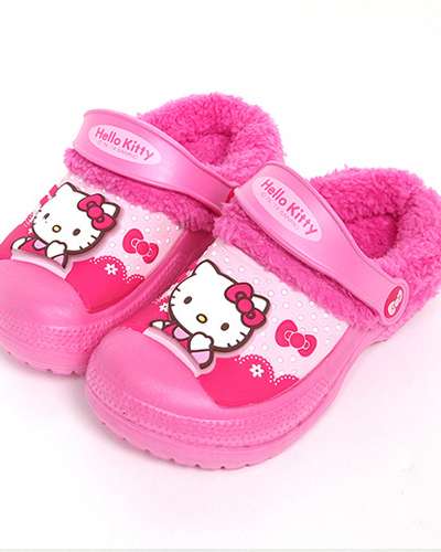 Hello Kitty Lace Lining EVA Winter Sandals [Logo Ribbon] - Special Price