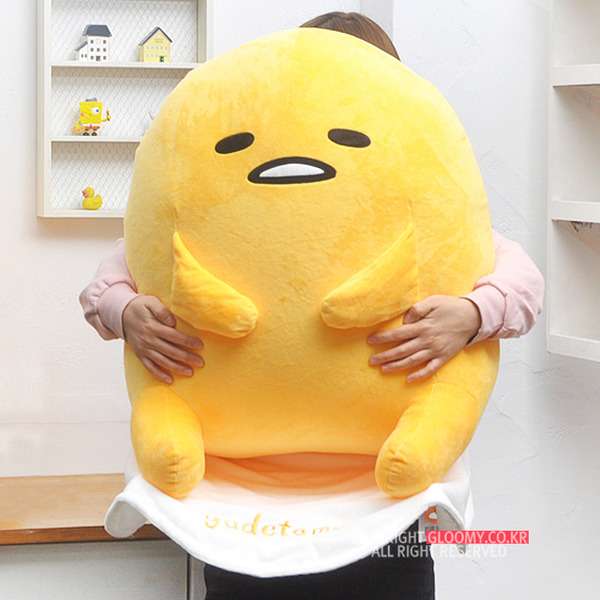 Gudetama Plush Doll (Jumbo Size) Sitting Pose