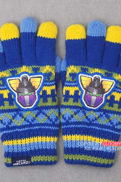 Turning Mecard Desper Knit Coated Gloves for Kids