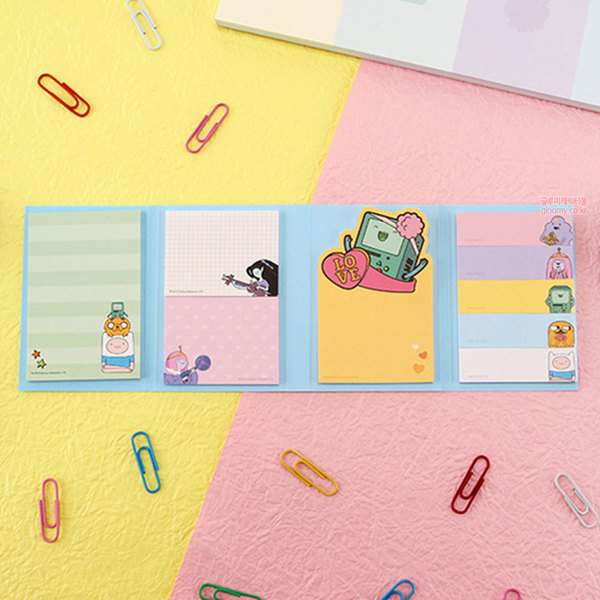 Adventure Time Sticky 4-Section Adhesive Memo Pad 070107