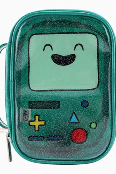 Adventure Time BMO Sparkly Round Square Pouch 071548