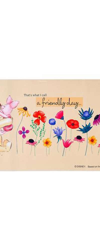 Winnie the Pooh Character PVC Long Kitchen Floor Mat (Happiness Flower Day)