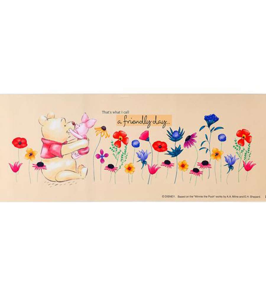 Winnie the Pooh Character PVC Long Kitchen Floor Mat (Happiness Flower Day)