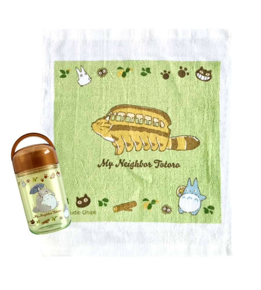 Totoro Cat Bus Character Portable Handkerchief Case Set (Japan) 649646