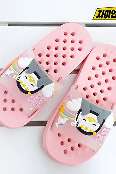 Pengsoo Character 3D Kids Bathroom Slippers (Angel Pink) (220mm) 003343
